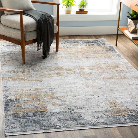 Surya Solar Sor-2302 Medium Gray, Taupe, Bright Yellow Rugs.