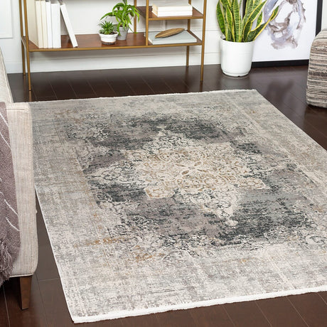 Surya Solar Sor-2305 Charcoal, Taupe, Medium Gray Rugs.