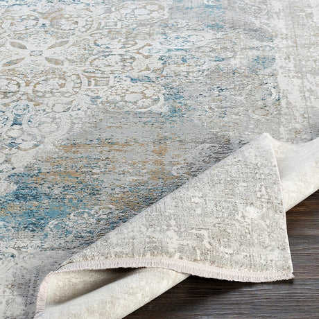 Surya Solar Sor-2306 Sky Blue, Dark Blue, Taupe Rugs.