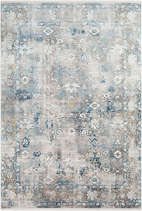 Surya Solar Sor-2307 Sky Blue, Dark Blue, Taupe Rugs.