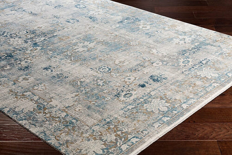 Surya Solar Sor-2307 Sky Blue, Dark Blue, Taupe Rugs.