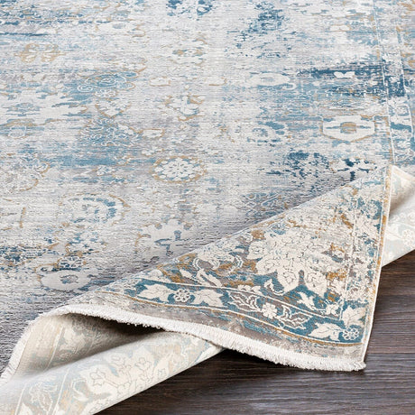 Surya Solar Sor-2307 Sky Blue, Dark Blue, Taupe Rugs.