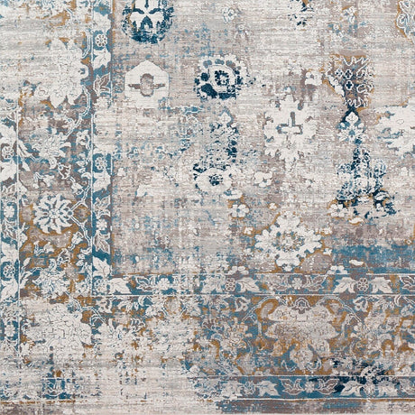 Surya Solar Sor-2307 Sky Blue, Dark Blue, Taupe Rugs.