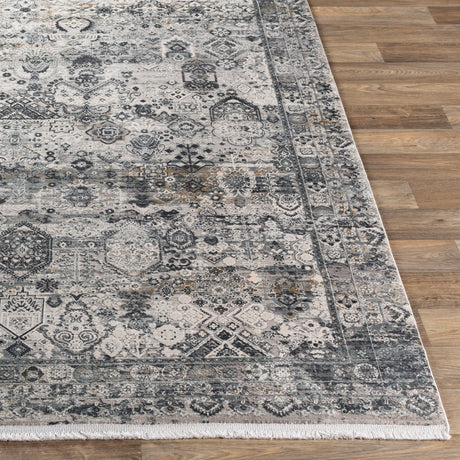 Surya Solar Sor-2313 Medium Gray, Light Gray, Ivory, Charcoal Rugs.