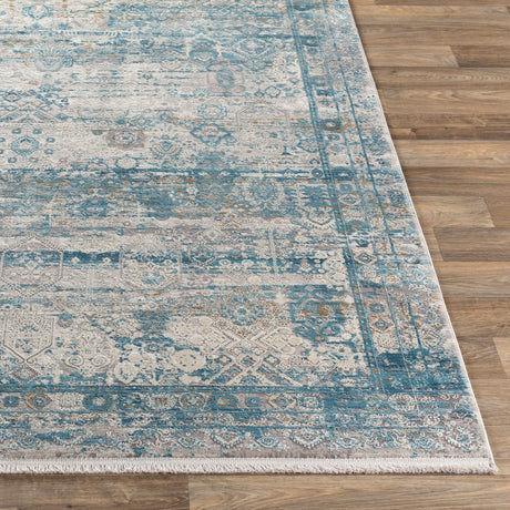 Surya Solar Sor-2314 Medium Gray, Aqua, Dark Blue, Light Gray Rugs.