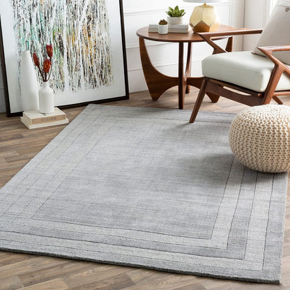 Surya Sorrento Sot-2304 Medium Gray Bordered Area Rug