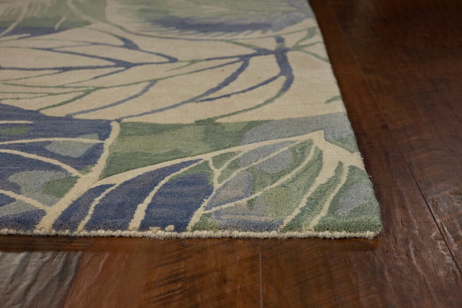 KAS Sparta 3105 Silhoutte Blue / Green Floral / Country Area Rug