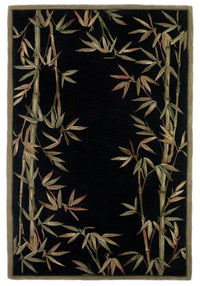 KAS Sparta 3147 bamboo border Black Tropical Area Rug