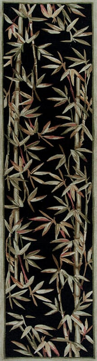 KAS Sparta 3147 bamboo border Black Tropical Area Rug