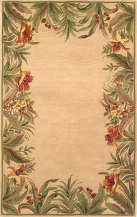 KAS Sparta 3151 rainforest Ivory Tropical Area Rug