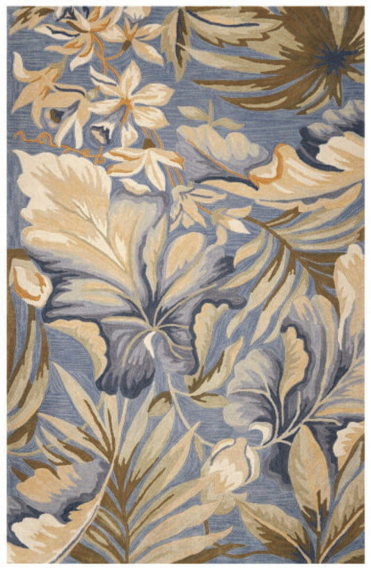 KAS Sparta 3180 Paradise Blue Floral / Country Area Rug
