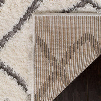 Safavieh Sparta Shag Spg510C Ivory / Grey Moroccan Area Rug