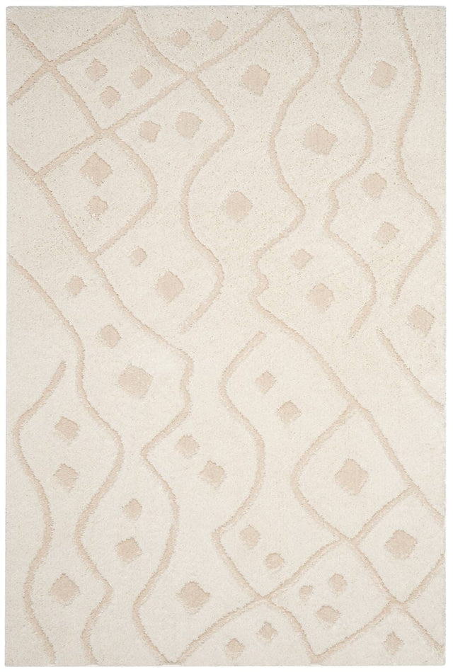Safavieh Sparta Shag Spg511D Ivory / Beige Rugs.