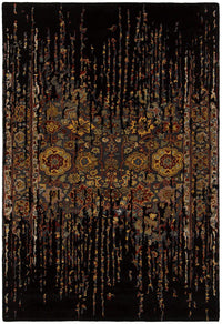 Chandra Spring Spr-29101 Black Vintage / Distressed Area Rug