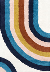 Nuloom Ela Half Rainbow Nel2951A Blue Area Rug