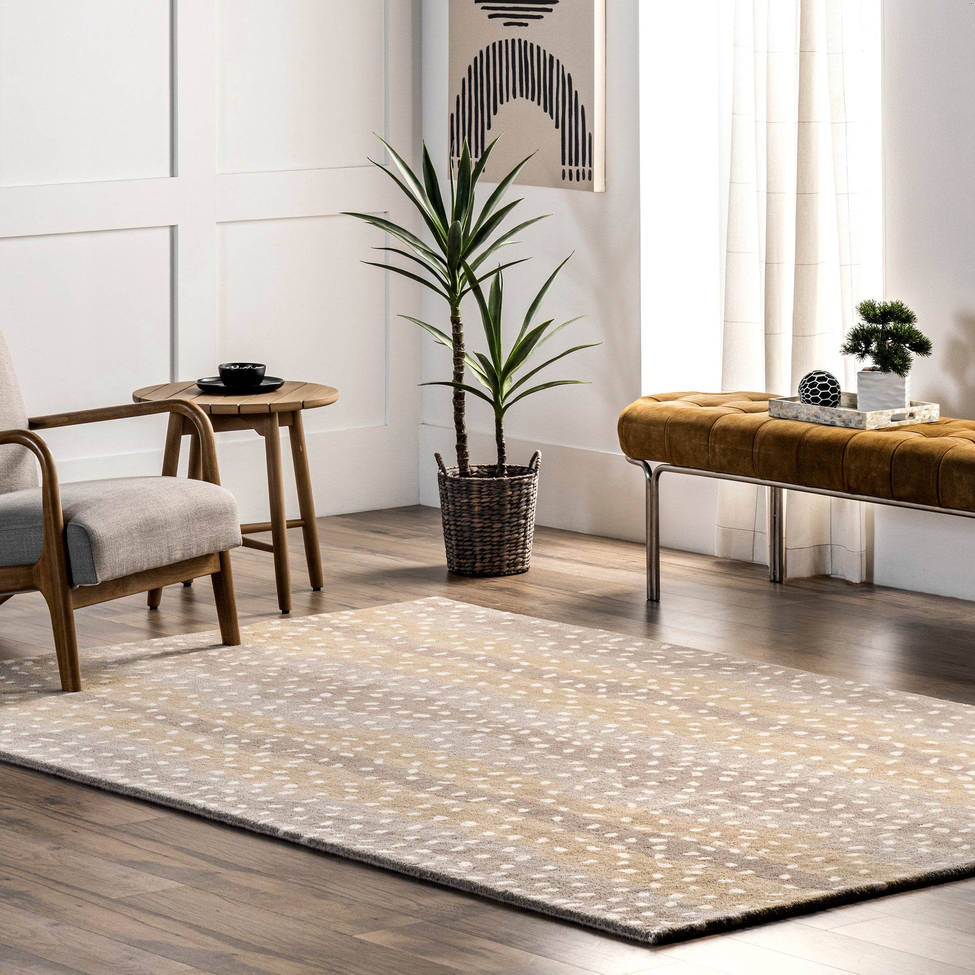 Nuloom Yvette Spotted Nyv2684A Beige Area Rug