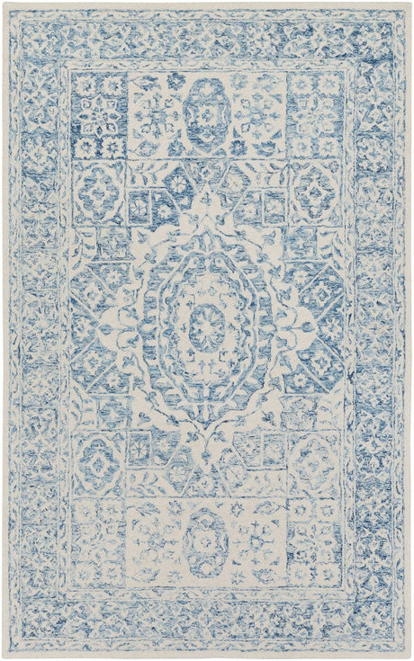 Surya Serafina Srf-2018 Pale Blue, White Rugs.