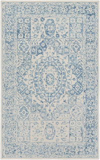Surya Serafina Srf-2018 Pale Blue, White Vintage / Distressed Area Rug