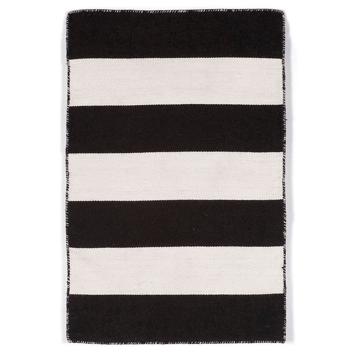 Liora Manne Sorrento Rugby Stripe 6302/48 Black Striped Area Rug