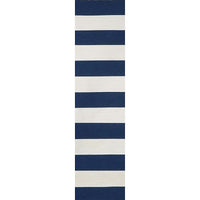 Liora Manne Sorrento Rugby Stripe 6302/33 Navy Striped Area Rug