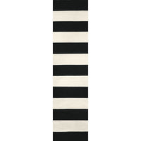 Liora Manne Sorrento Rugby Stripe 6302/48 Black Striped Area Rug