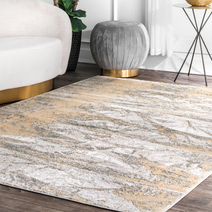 Nuloom Abstract Leora Nab1596A Gold Area Rug