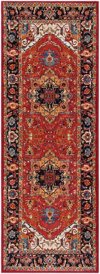 Surya Serapi Srp-1001 Dark Red, Black, Tan, Dark Blue Area Rug