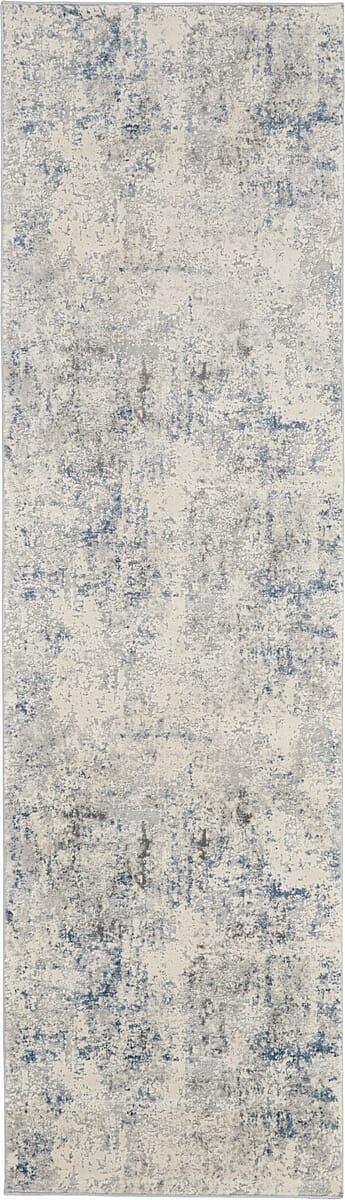 Nourison Rustic Textures Rus07 Ivory / Grey-Blue Area Rug