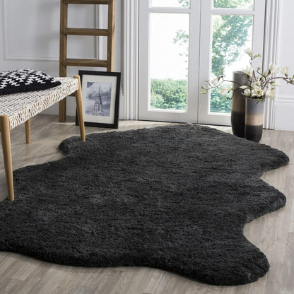 Safavieh Sheep Shag Ssg101C Charcoal Shag Area Rug