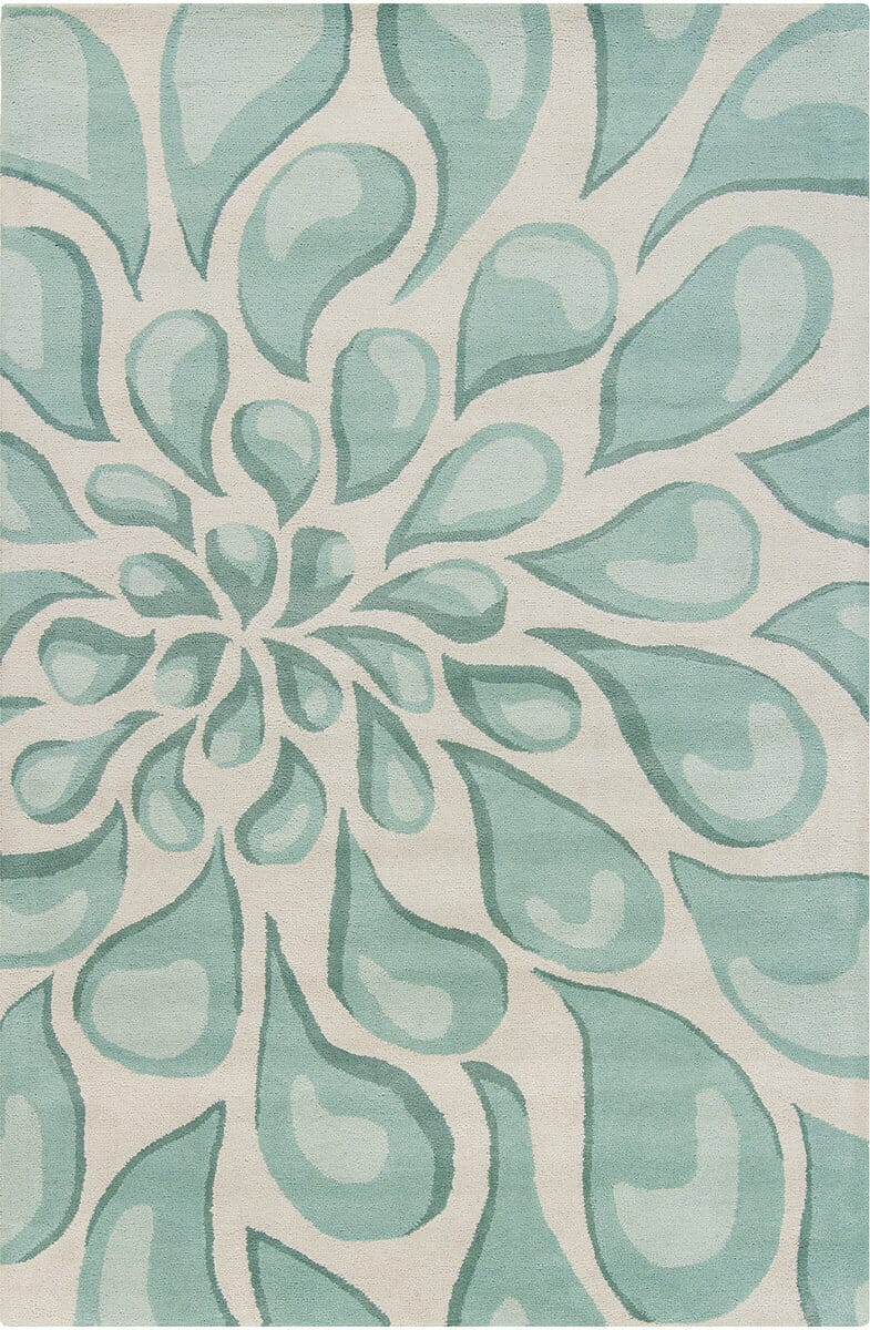 Chandra Stella Ste-52009 Blue Floral / Country Area Rug