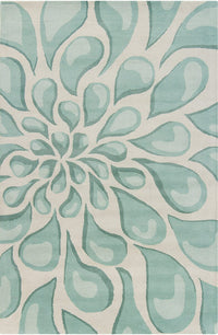 Chandra Stella Ste-52009 Blue Floral / Country Area Rug