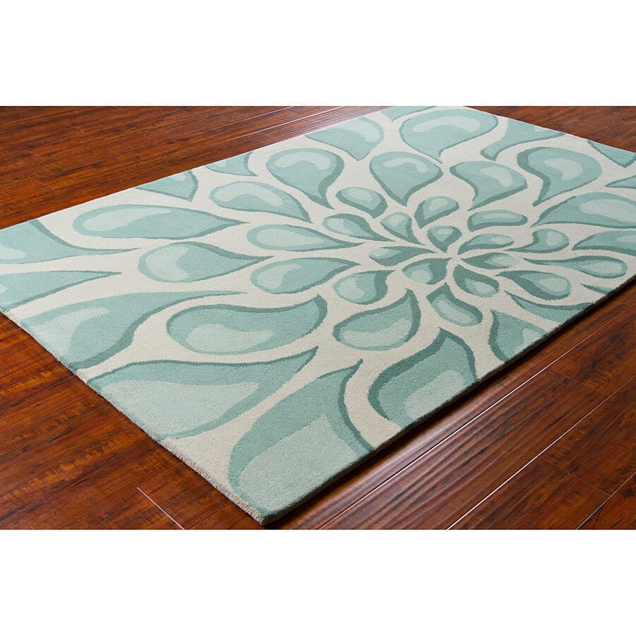 Chandra Stella Ste-52009 Blue Floral / Country Area Rug