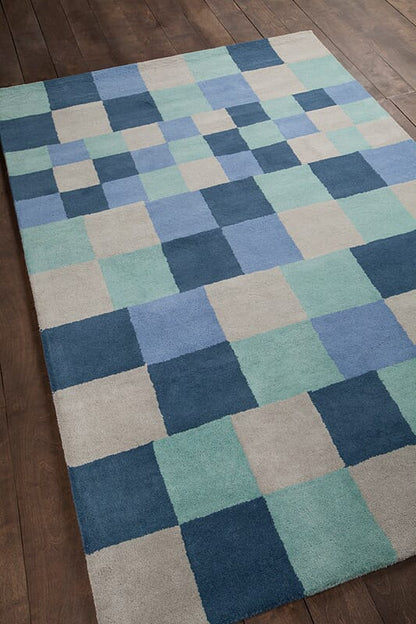 Chandra Stella Ste-52148 Blue Geometric Area Rug