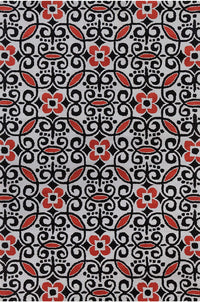 Chandra Stella Ste-52212 Red Damask Area Rug