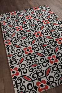 Chandra Stella Ste-52212 Red Damask Area Rug