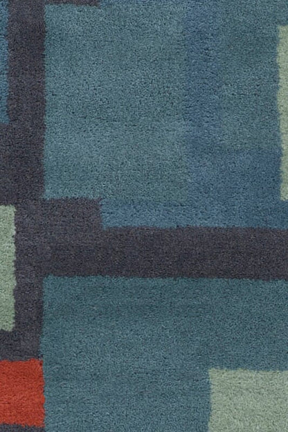 Chandra Stella Ste-52249 Blue Geometric Area Rug