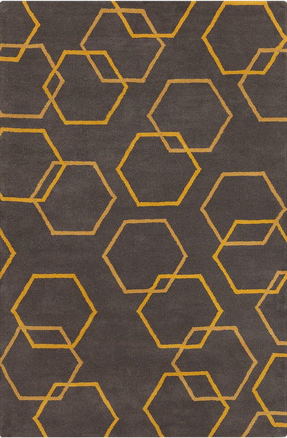 Chandra Stella Ste-52258 Brown Geometric Area Rug