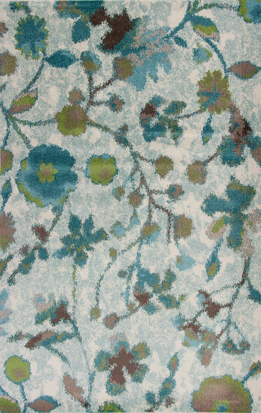 KAS Stella 6258 Reflections Teal Floral / Country Area Rug