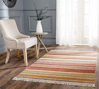 Safavieh Striped Kilim Stk311A Beige Striped Area Rug