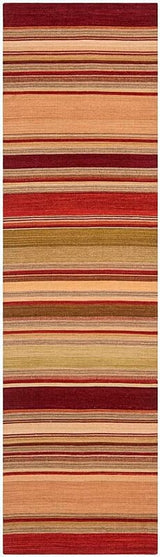 Safavieh Striped Kilim Stk313A Red Rugs.