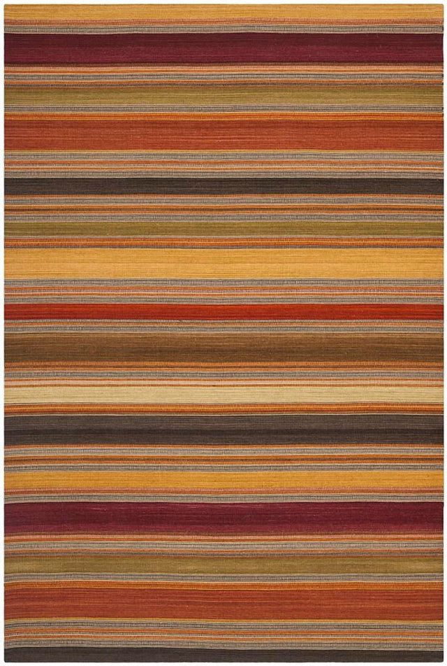 Safavieh Striped Kilim Stk315A Gold Rugs.