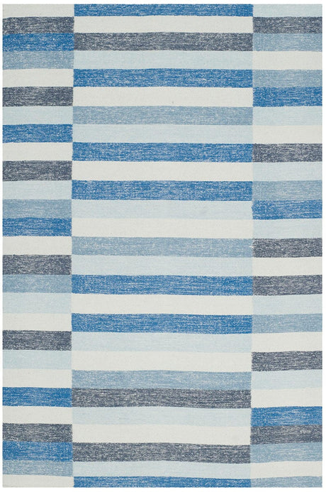 Safavieh Striped Kilim Stk411B Blue Rugs.