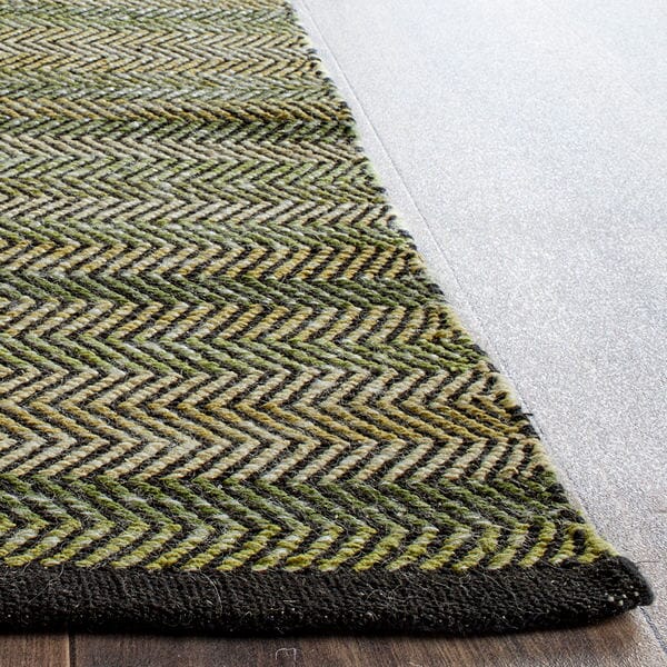 Safavieh Striped Kilim Stk421B Green Striped Area Rug