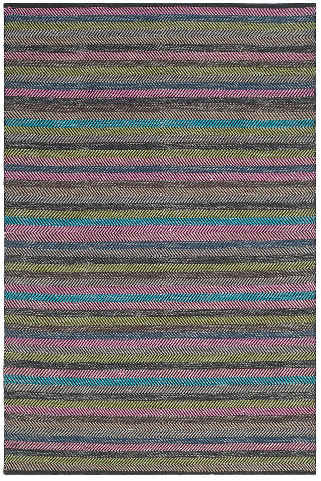 Safavieh Striped Kilim Stk421C Grey / Multi Rugs.