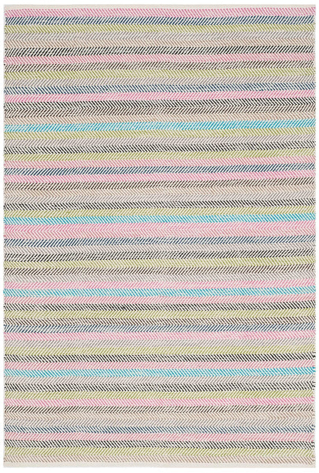 Safavieh Striped Kilim Stk421D Light Grey / Multi Rugs.