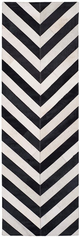 Safavieh Studio Leather Stl122A White / Black Chevron Area Rug