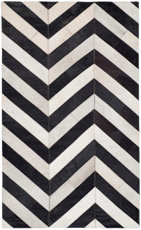 Safavieh Studio Leather Stl122A White / Black Rugs.