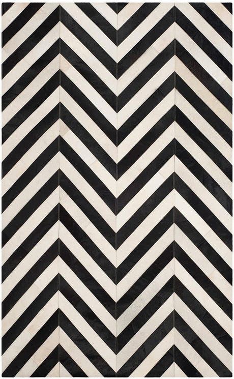 Safavieh Studio Leather Stl122A White / Black Rugs.