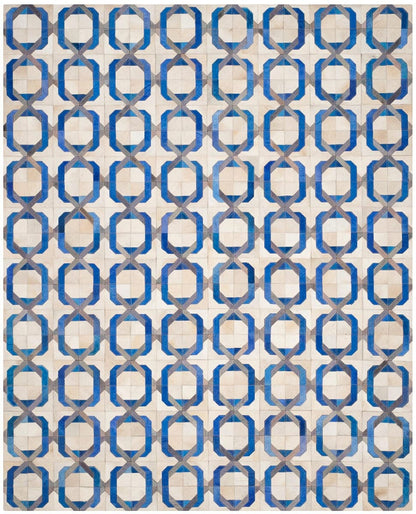 Safavieh Studio Leather Stl163A Ivory / Multi Geometric Area Rug