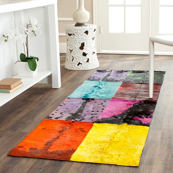 Safavieh Studio Leather Stl165A Black / Multi Rugs.